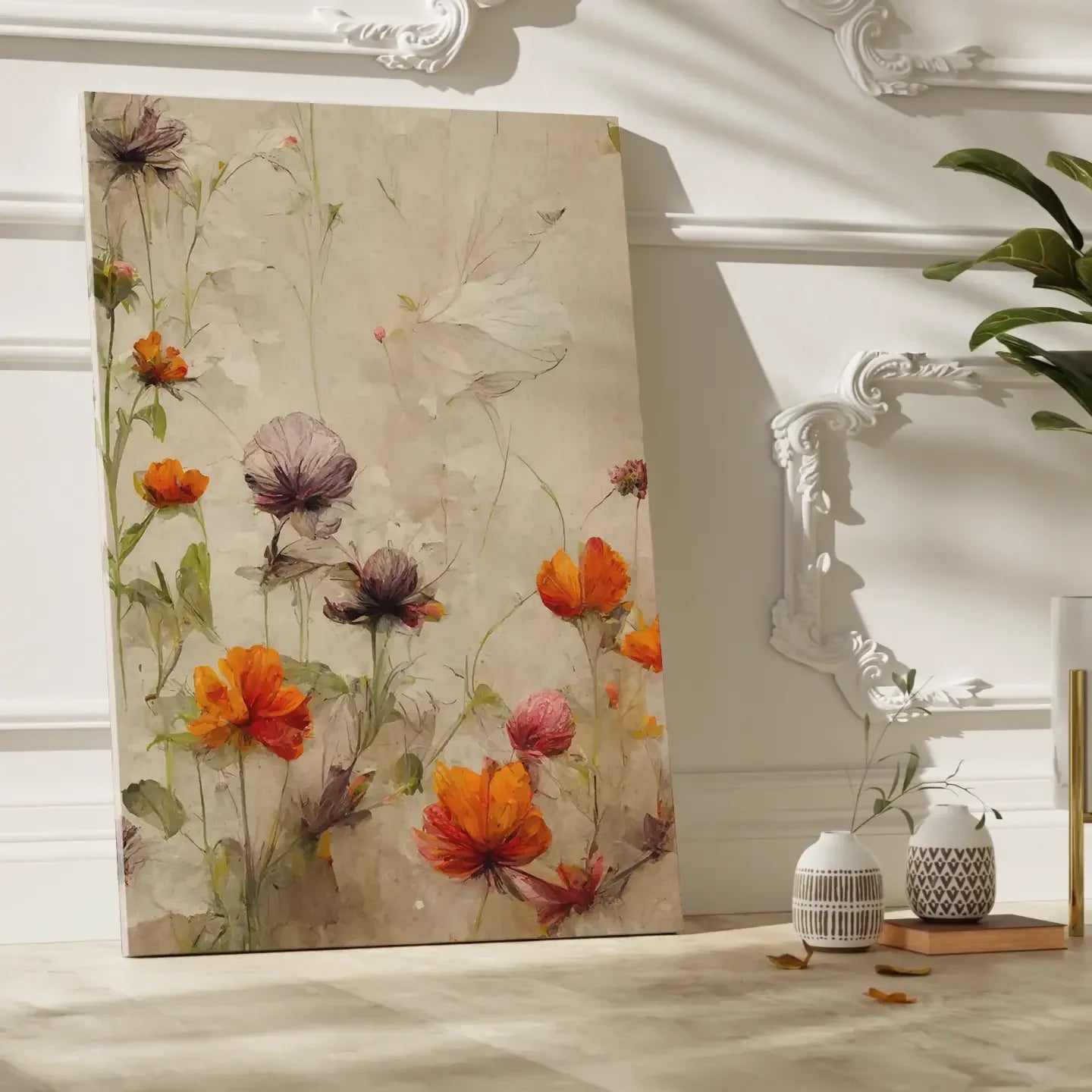 Floral Canvas Wall Art SAD883 - Posters, Prints, & Visual Artwork