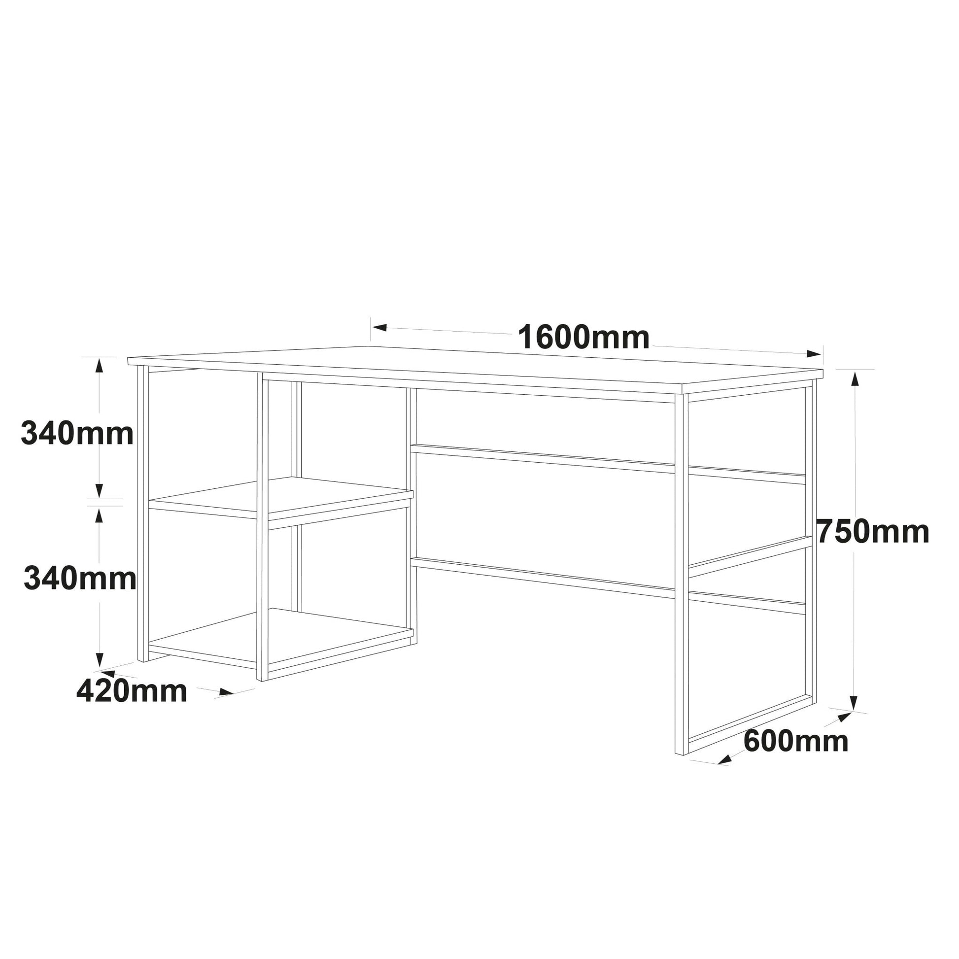 مكتب ڤوياج - 2XL-Shelf L - desks