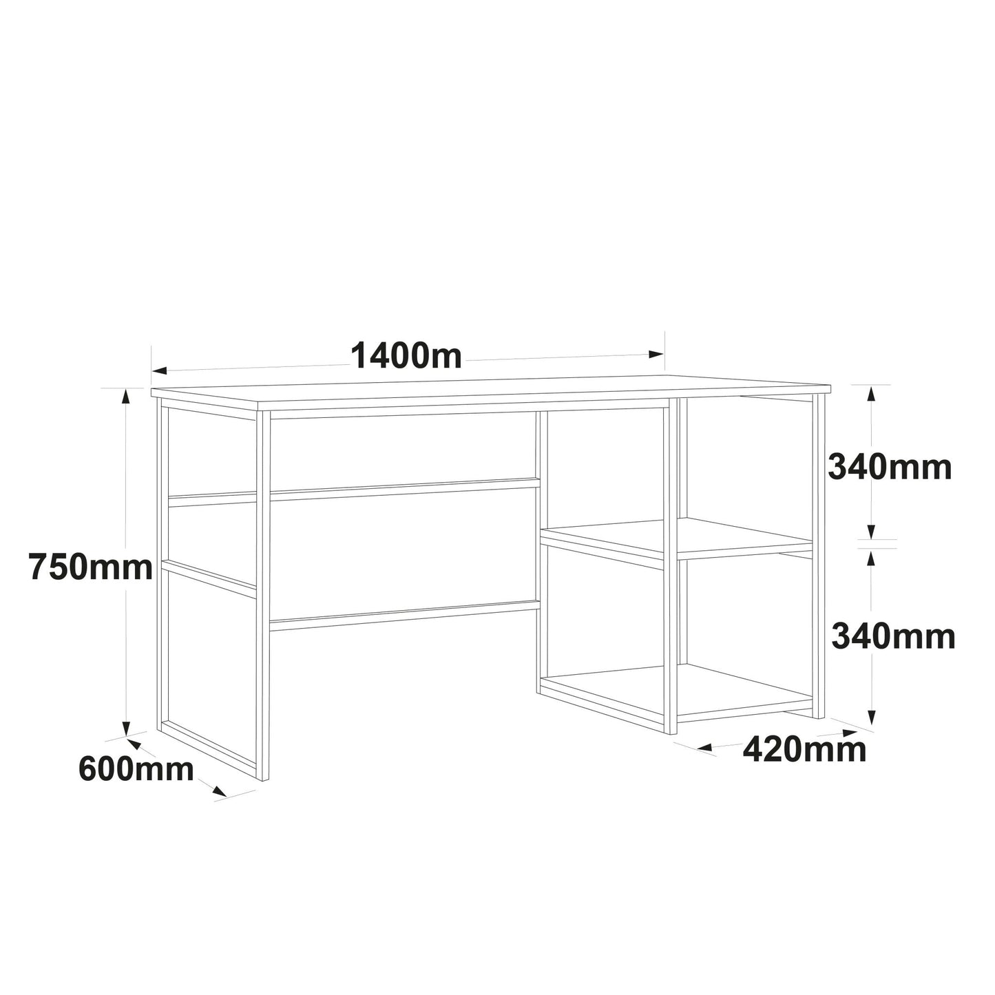 مكتب ڤوياج - XL-Shelf R - desks