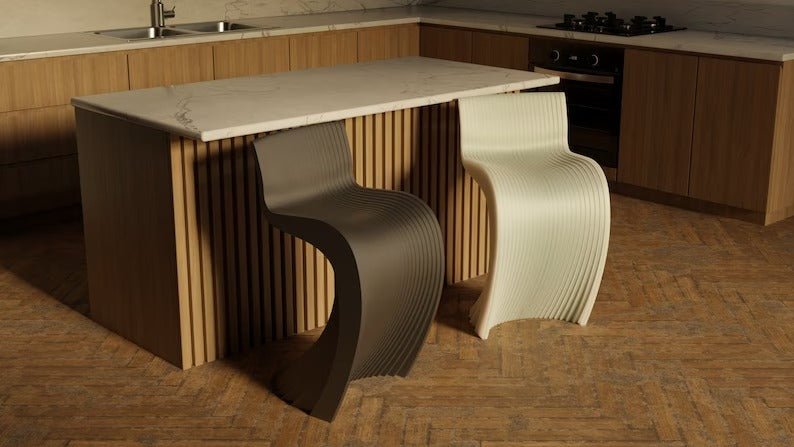 Curved Stool - Wooden Chair