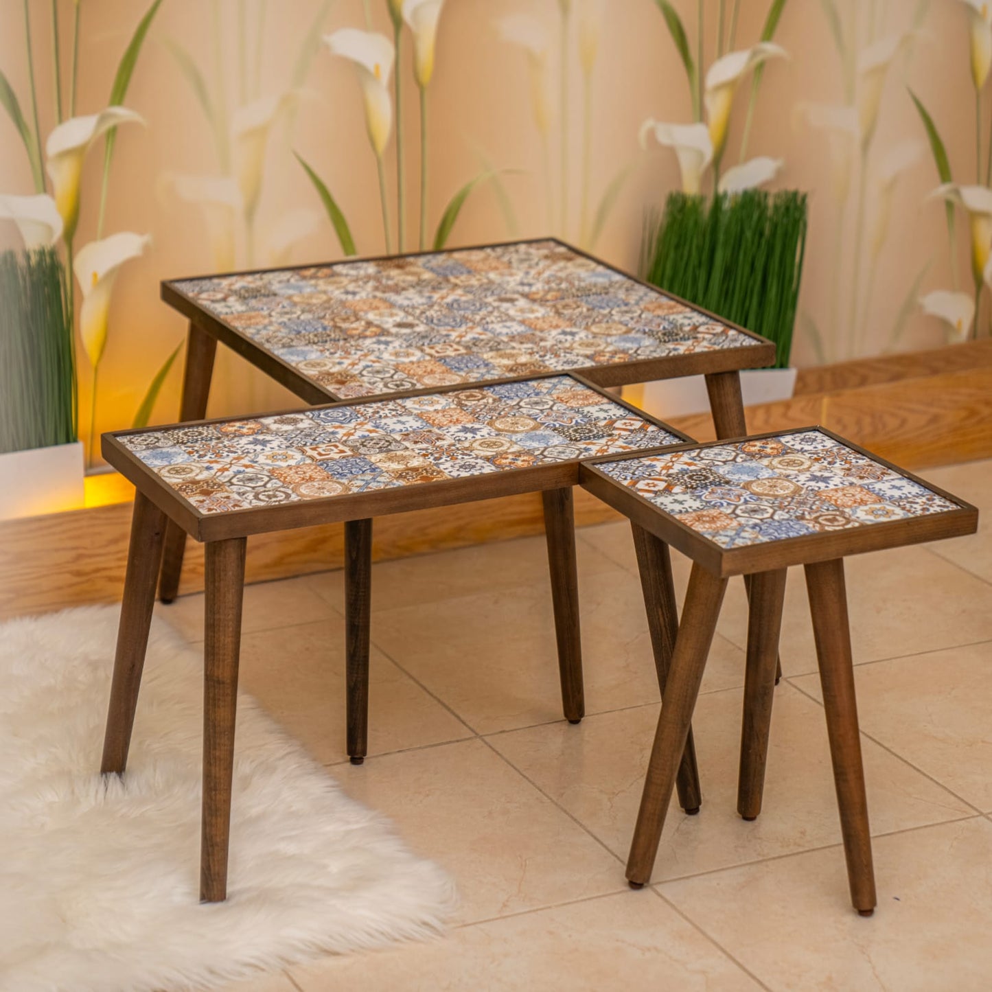 طاولة قهوة سيراميك 60*60 - tables