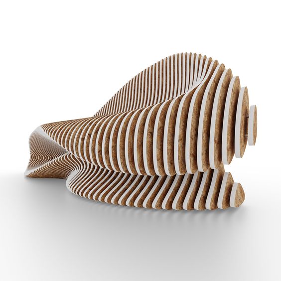 Wavy Sofa - Wooden Sofa