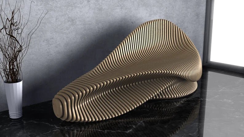 Wavy Sofa - Wooden Sofa