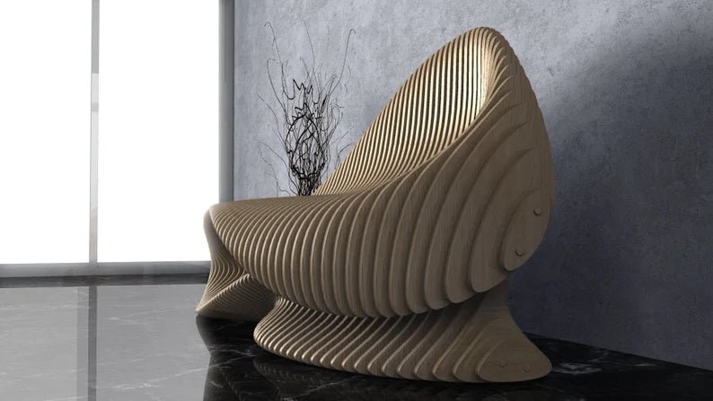 Wavy Sofa - Wooden Sofa